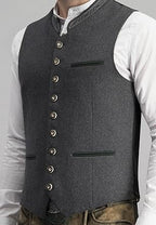 Redlich & Becker | Herren Trachtenweste Weste Grau Klassisch Elegant