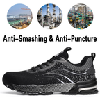 Leicht Sicherheitsschuhe Herren Damen Arbeitsschuhe Atmungsaktiv Schutzschuhe Stahlkappe Sportlich Sneaker R&B