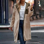 R&B | Jack für Damen - halblanges Jacke mit Kapuze