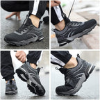 Leicht Sicherheitsschuhe Herren Damen Arbeitsschuhe Atmungsaktiv Schutzschuhe Stahlkappe Sportlich Sneaker R&B