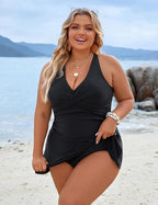 R&B | Plus Size Einteiler Schwimmdress Badeanzug Bauchkontrolle Badeanzüge