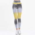 Damen Sportleggings mit hohem Bund und einzigartigem Batikmuster