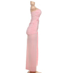 R&B | Rückenfreies Röhrentop-Kleid mit Seitenschlitz