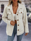 R&B | Plüschjacke mit Großen Knöpfen Polyester Lässig und Warm