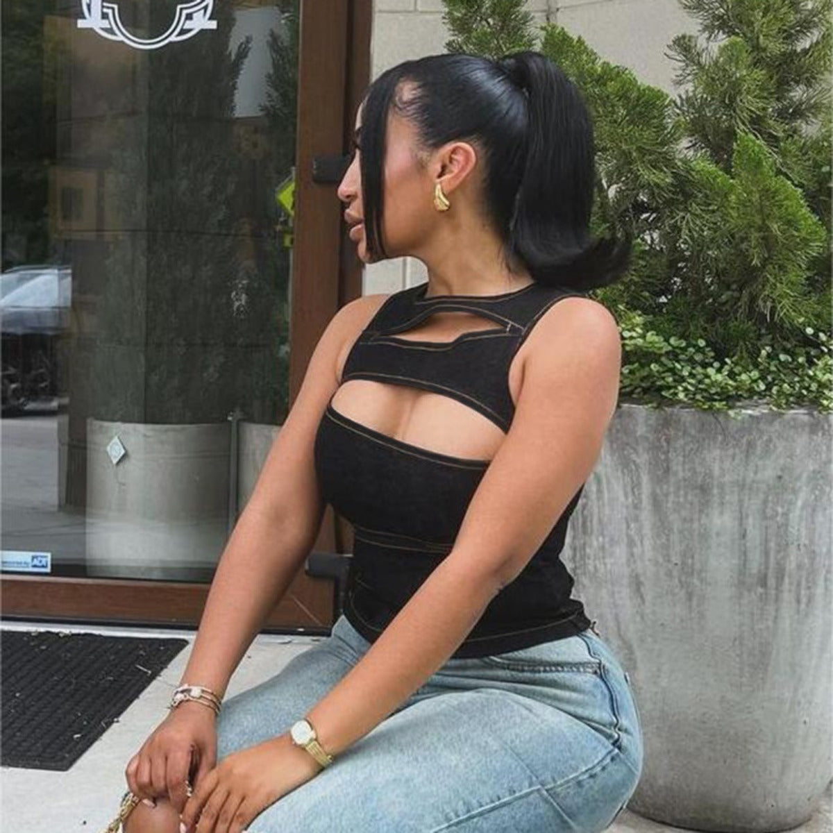 R&B | Top aus Jeansweste