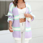 R&B | Cardigan mit Streifen Weiche Strickware Lässiger und Farblicher Look
