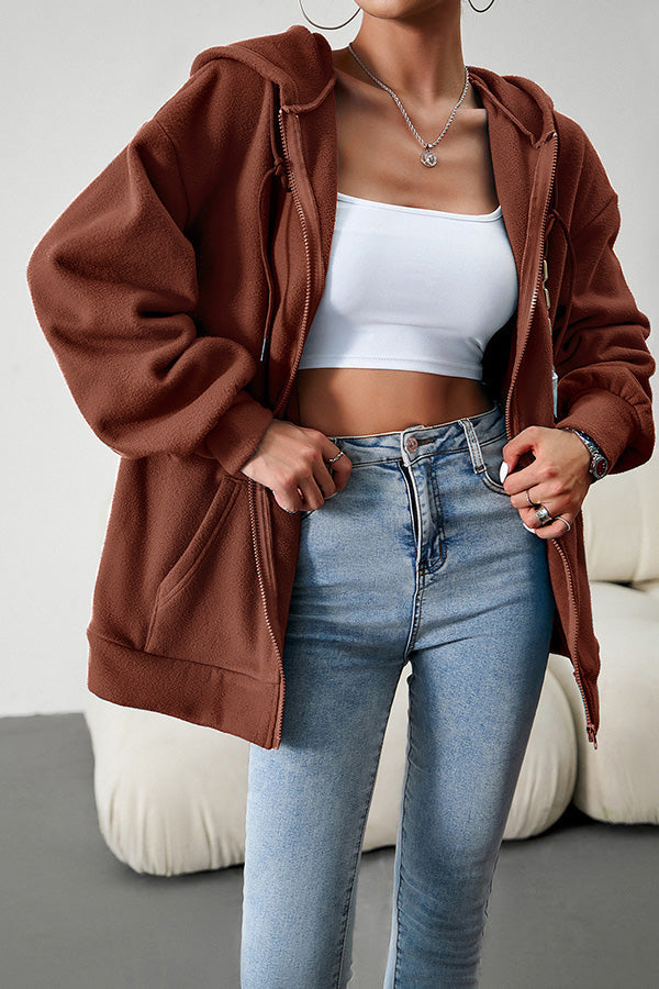 R&B | Lässiger Pullover cardigan mit Kapuze