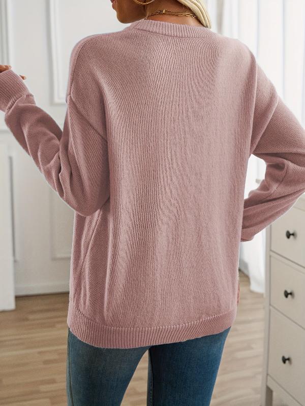 R&B | Strickpullover mit Nähdetail Lockere Passform Weich und Modern