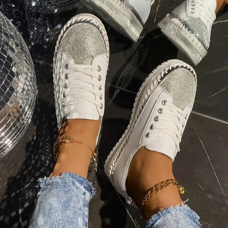 bequeme orthopädische Sneakers mit Pailletten R&B R&B