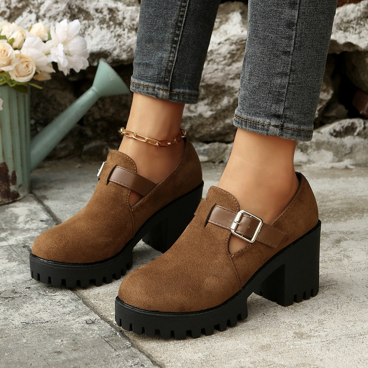 Modische Ankle Boots mit Blockabsatz R&B R&B