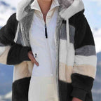 R&B | Color Block Zip-Up Kapuzenjacke