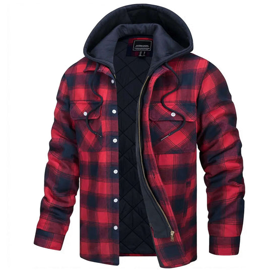R&B | Herren Karierte Langarm Freizeitjacke