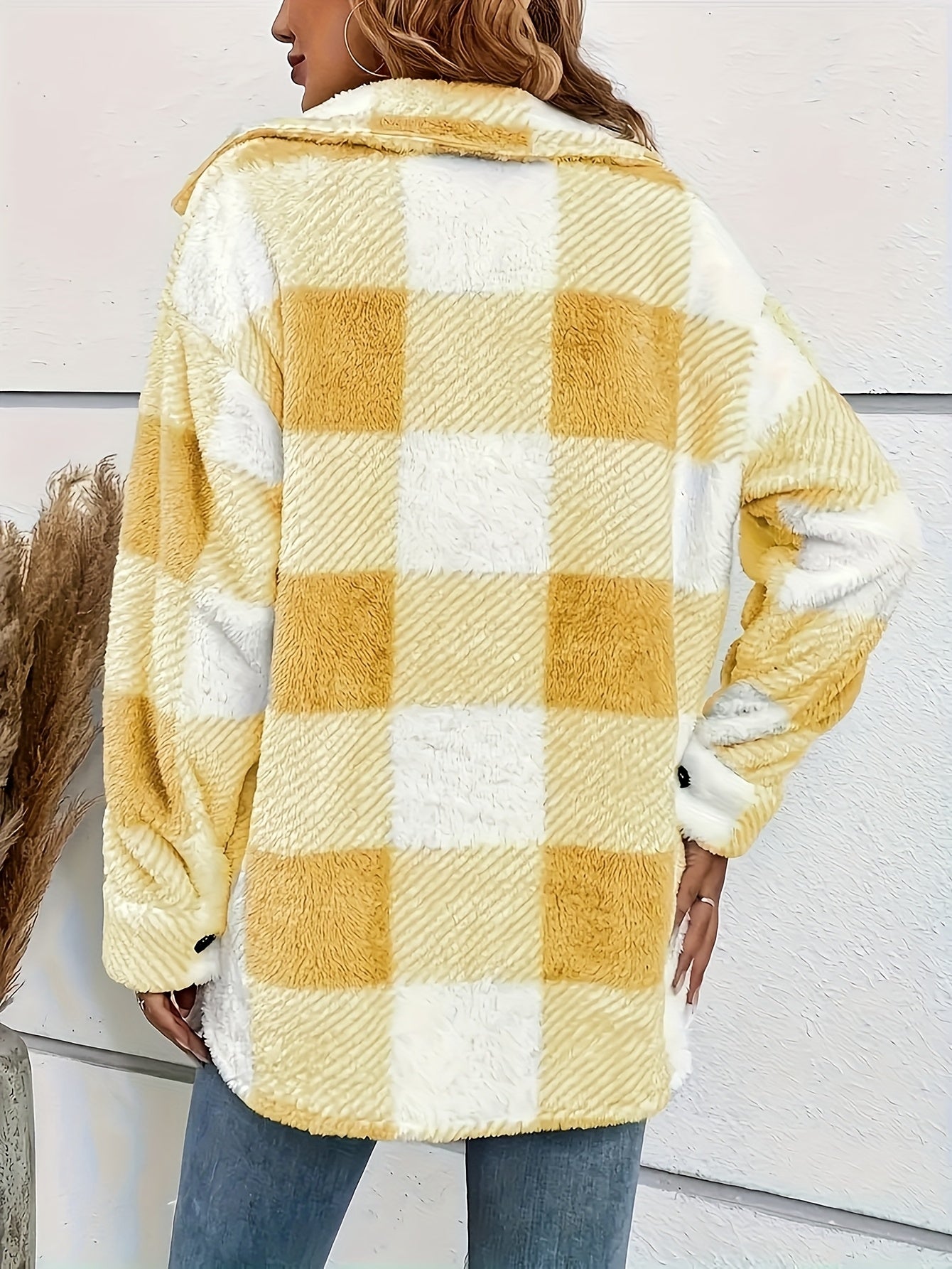 R&B | Karierte Jacke mit Weicher Struktur