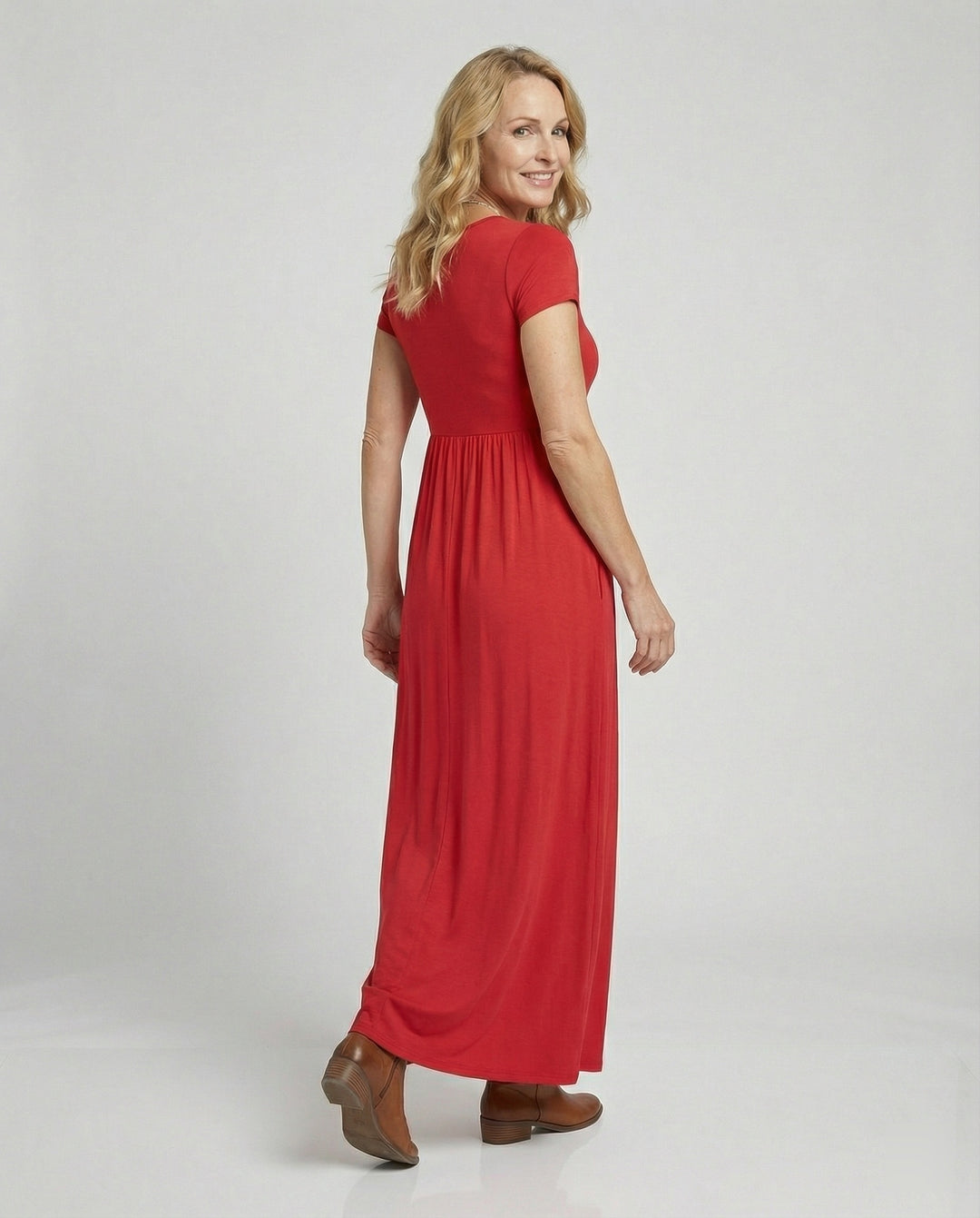 Damen Maxikleid Sommer mit Taschen