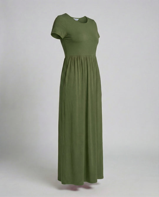 Damen Maxikleid Sommer mit Taschen