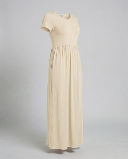 Damen Maxikleid Sommer mit Taschen