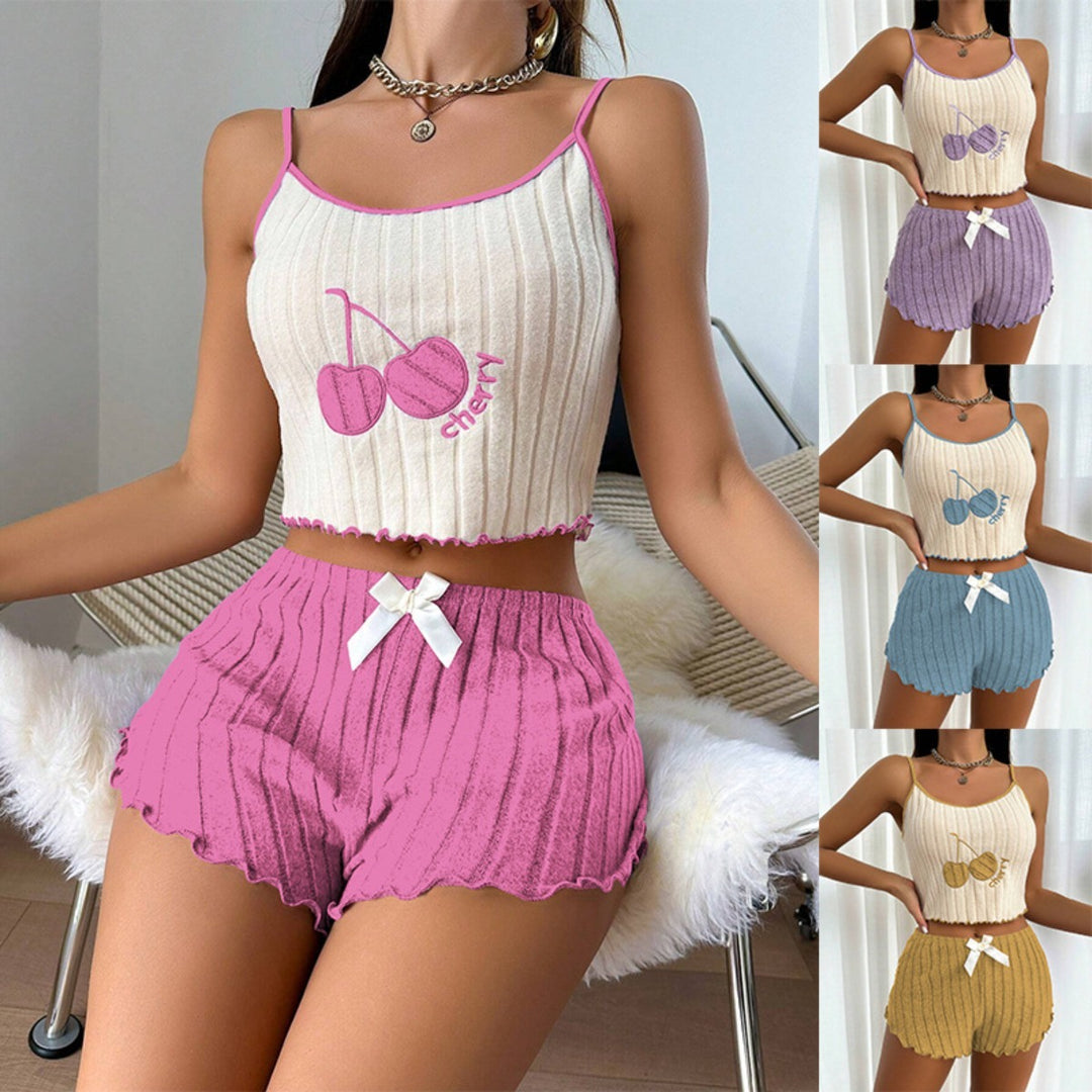 R&B | Bestickte Weste Shorts Set