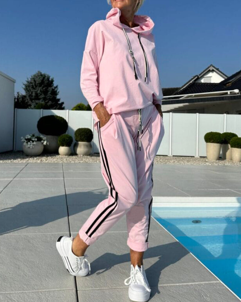 R&B | Zweiteilige Satz mit Damen Kapuzen Sweatshirt und Hosen