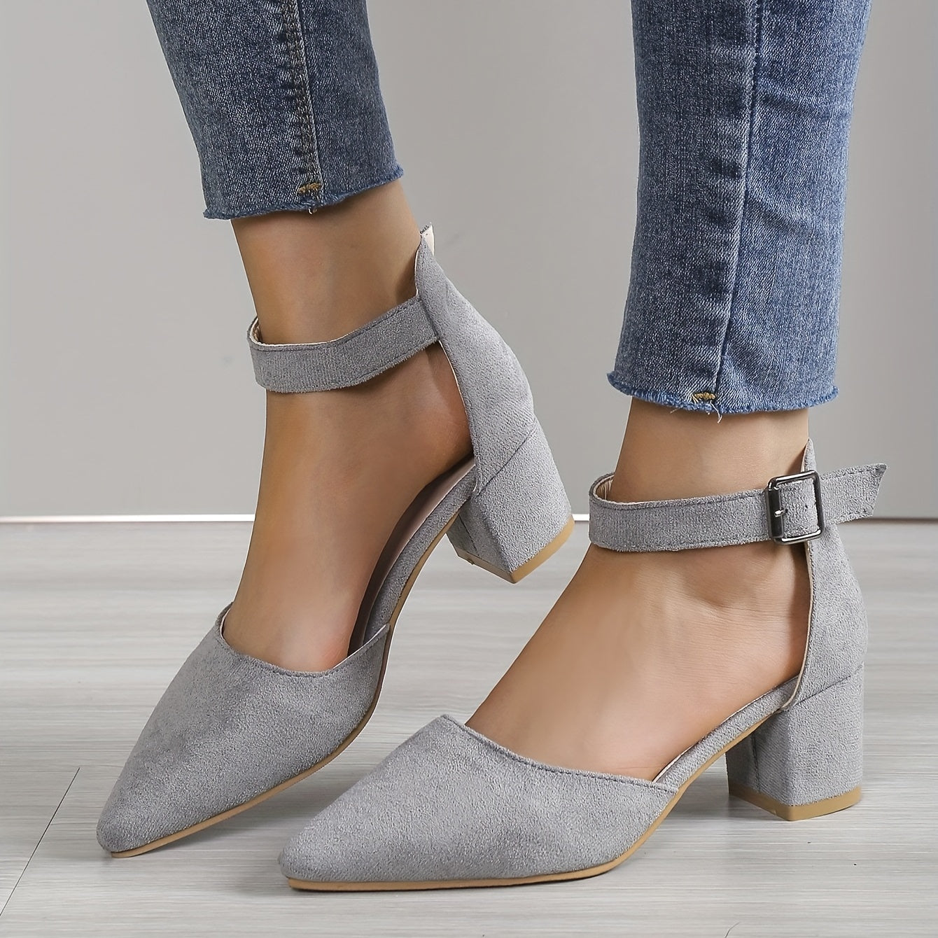 R&B | Damen Sandalen mit Blockabsatz Schnürung, mit Knöchelriemen, Elegant