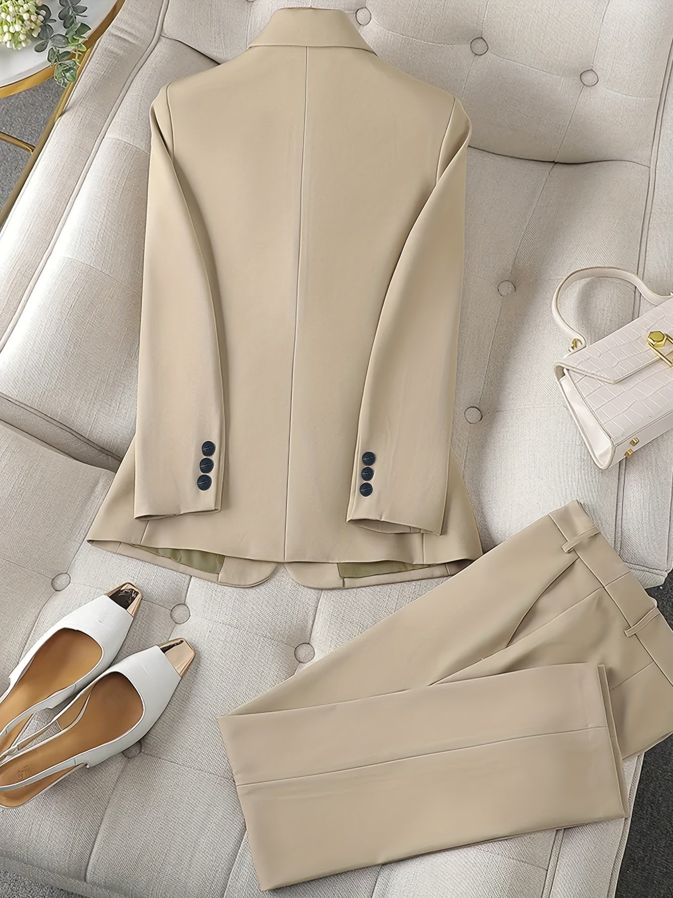 R&B | Klassischer Stil mit Revers-Blazer-Set