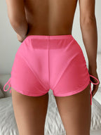 R&B | Badehose mit hoher Taille und Kordelzug aus Mesh
