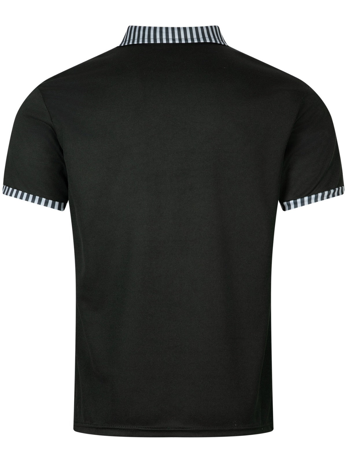 R&B | Tasche Knopf Revers gestreiftes Farbschema T-Shirt