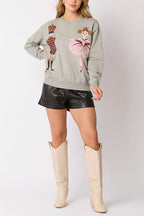 R&B | Weihnachtssoldat Pailletten Mode Lässiger Sweatshirt