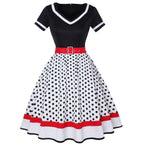R&B | Vintage Hepburn Polka Dot Kleid