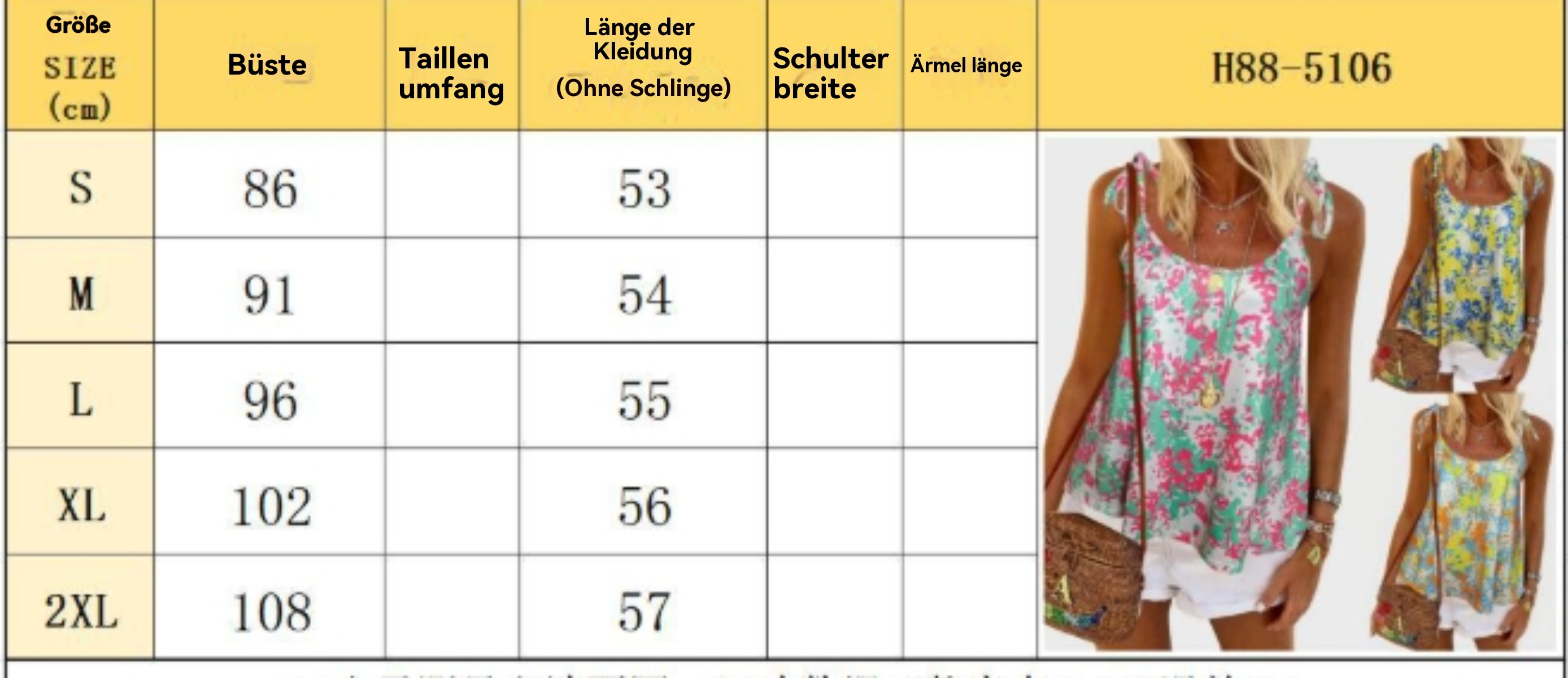 R&B | Damenmode bedrucktes ärmelloses lockeres Urlaubs-Schnürtop