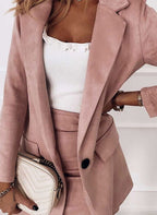 R&B | Damen Blazer Rock Satz mit Langen Ärmeln