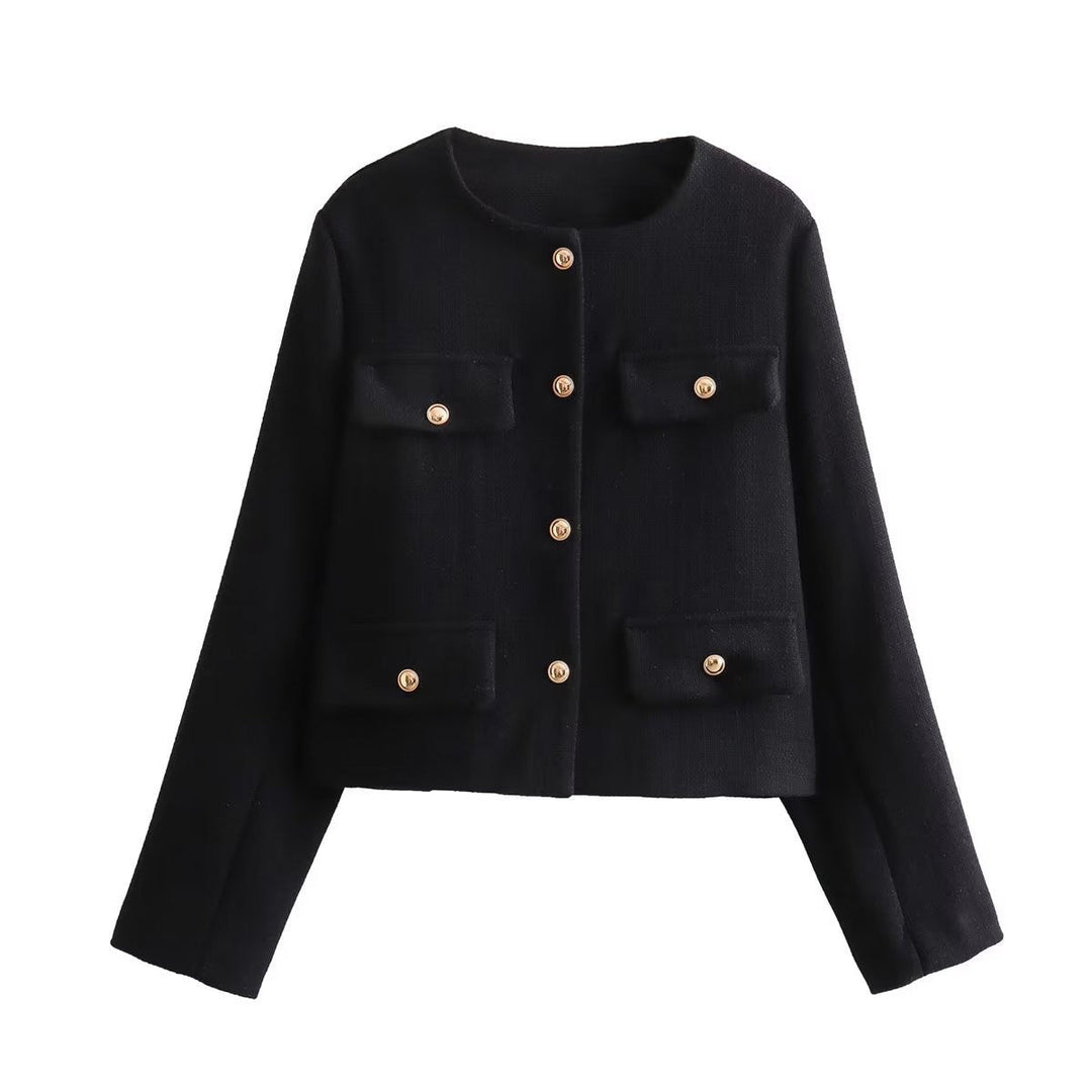 R&B | Hals Einfarbig Einreiher Jacke