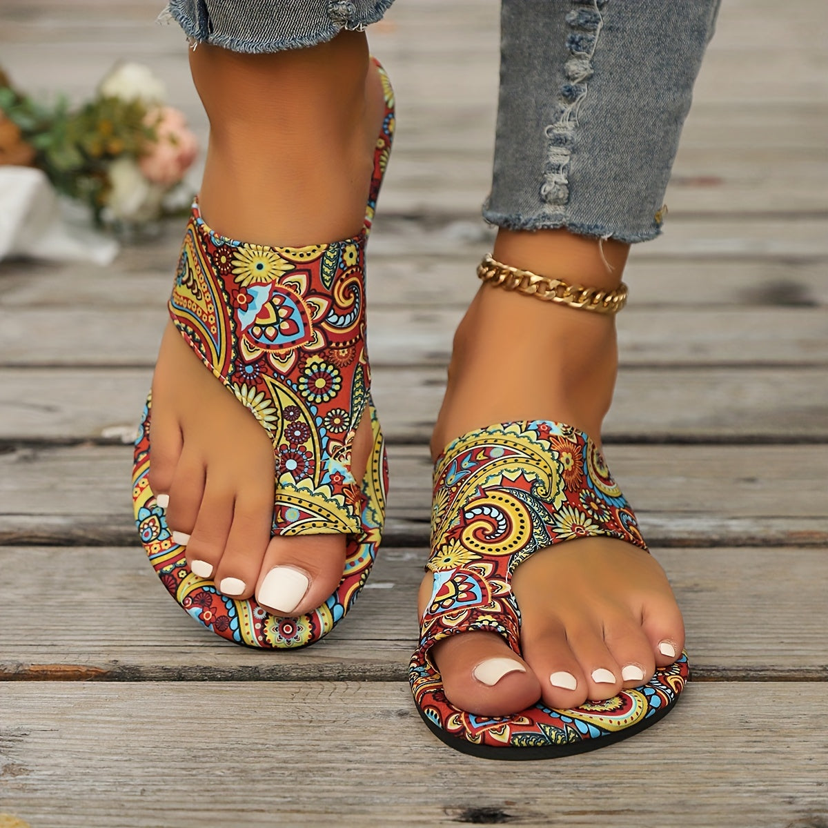 R&B | Florale Flip Flops für Frauen