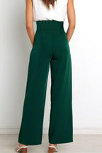 R&B | Hohe Taille Paperbag Hose mit Schleifendetail