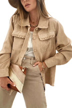 R&B | Cordurahemdjacke mit Rüschendetails Baumwollmischung Elegant und Modern