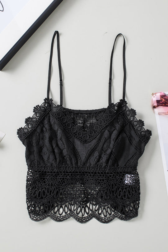 R&B | V-Ausschnitt Spitze Cropped Cami