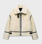 R&B | Damen Oversized Fleece Zip Jacke