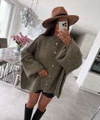 R&B | Gemütlicher, Übergrößen-Cardigan In Weichem Khaki
