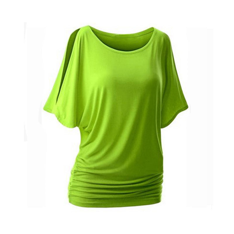 Damen lässiges Oversized-T-Shirt mit raffinierten Rüschendetails R&B