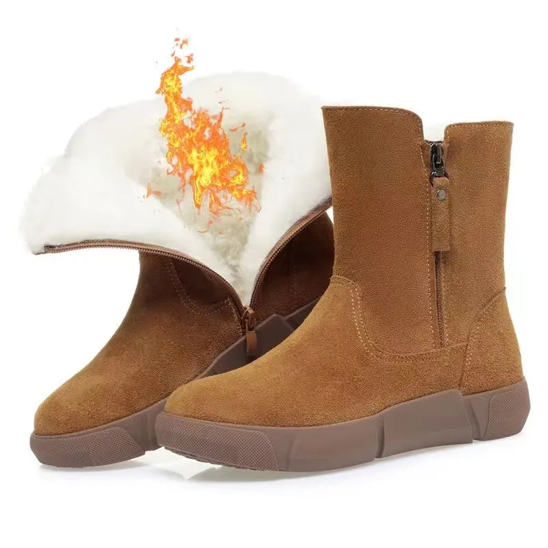 Stylische orthopädische Winterboots in Mid-Calf-Länge R&B R&B