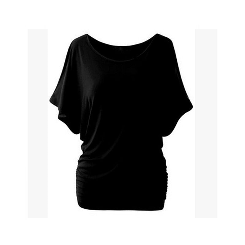 Damen lässiges Oversized-T-Shirt mit raffinierten Rüschendetails R&B