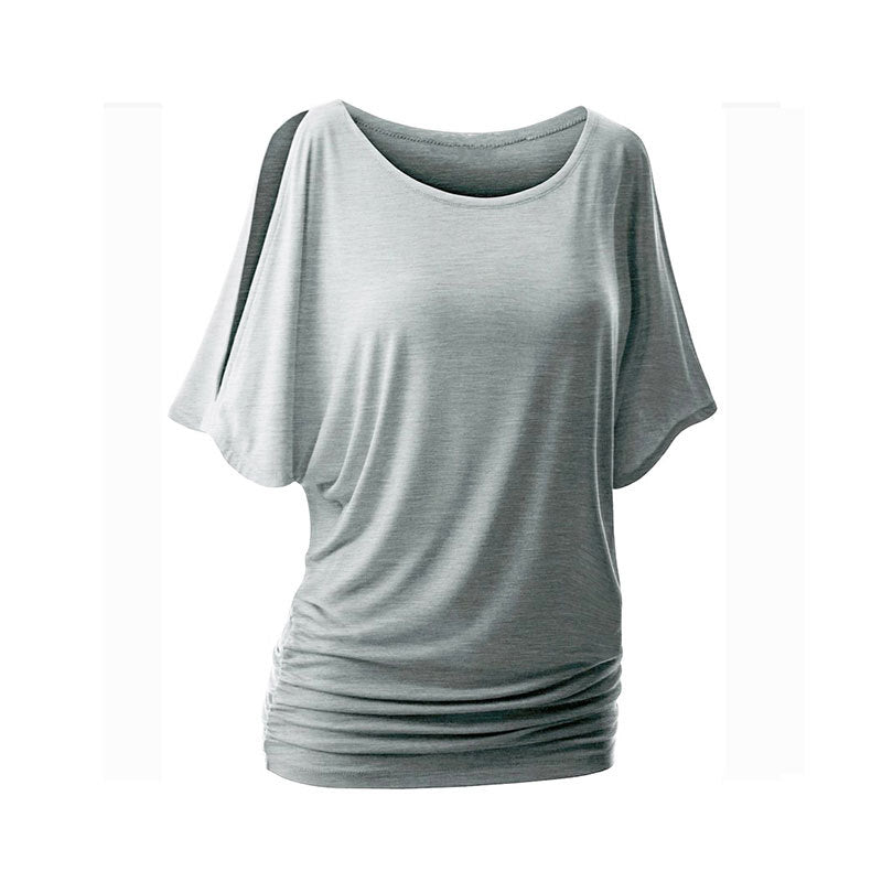 Damen lässiges Oversized-T-Shirt mit raffinierten Rüschendetails R&B