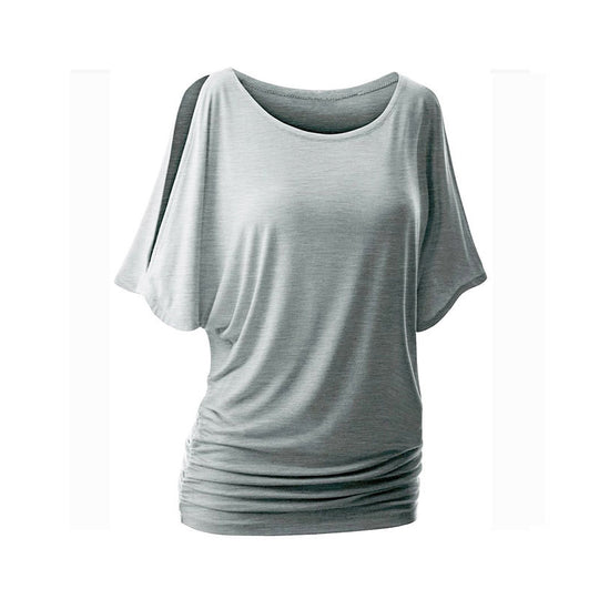 Damen lässiges Oversized-T-Shirt mit raffinierten Rüschendetails R&B