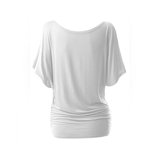 Damen lässiges Oversized-T-Shirt mit raffinierten Rüschendetails R&B