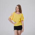 Damen lässiges Oversized-T-Shirt mit raffinierten Rüschendetails R&B
