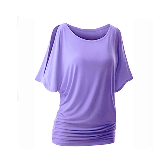 Damen lässiges Oversized-T-Shirt mit raffinierten Rüschendetails R&B