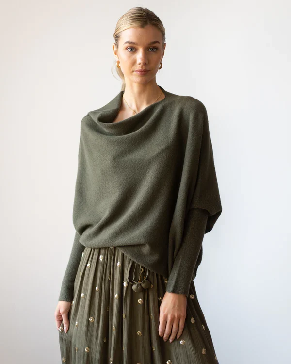R&B | Asymmetrisch Drapierter Pullover