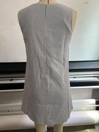 R&B | Gestreiftes Kleid mit Knopfleiste