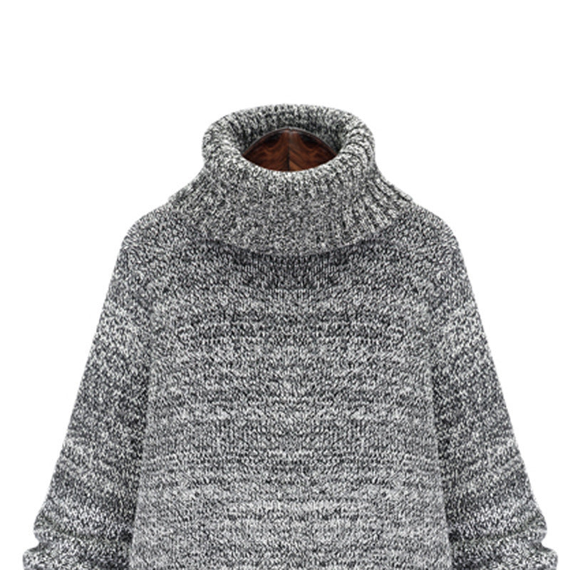 Damen Strickpullover mit hohem Kragen und lässigem Oversize-Schnitt R&B