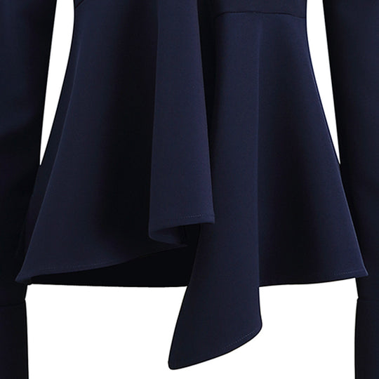 Damen Schnittige Bluse mit voluminösen Ärmeln R&B