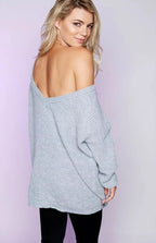 Damen Pullover mit tiefem V-Ausschnitt und lässiger Passform